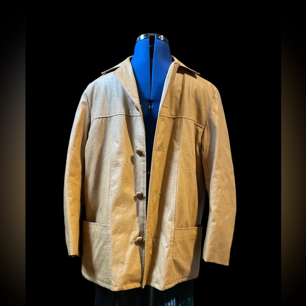 Fingerhut Vintage men faux leather blazer/jacket. sz 40 1970-80